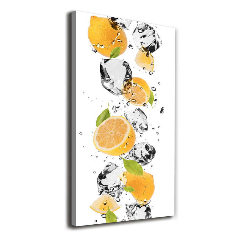 Flovilla Lemons And Water - Wrapped Canvas Print