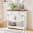 34.3" Farmhouse Console Table with Large Drawer and 2-Door Cabinet