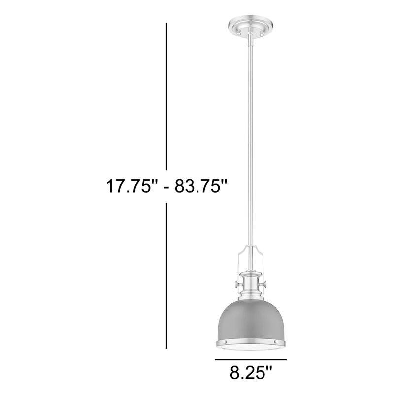Enola 1 - Light Single Pendant, Brushed Nickel