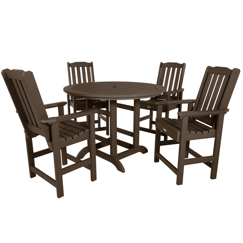 Arbnora 4-Person 48" Round, Counter-Height Dining Set, Weathered Acorn