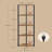 5-Tier Corner Shelf, Bookcase With Adjustable LED Light, Storage Rack With Steel Frame