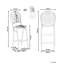 Bivio Iron Outdoor 75cm Bar Stool
