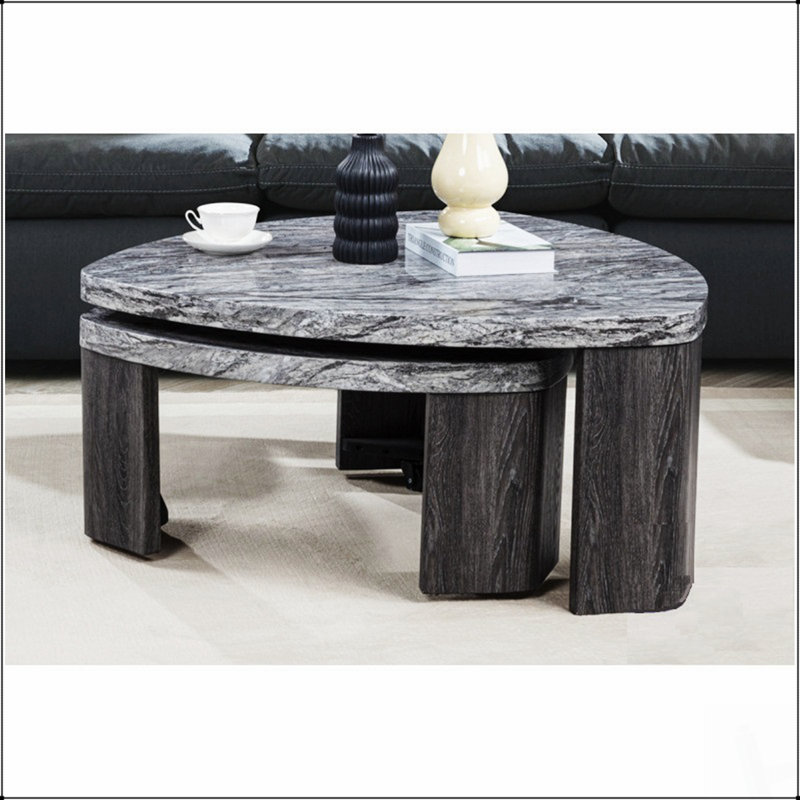 Ensemble de 2 tables basses gigognes Triangle