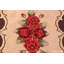 Petit tapis crocheté antique à motif floral américain