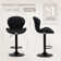 Swivel Upholstered Adjustable Height Bar Counter Stool with Metal Frame