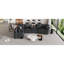 Canapé-lit modulaire en forme de L de 126 po avec canapé-lit escamotable avec dispositifs de chargement et porte-gobelets pour salon, bleu noir