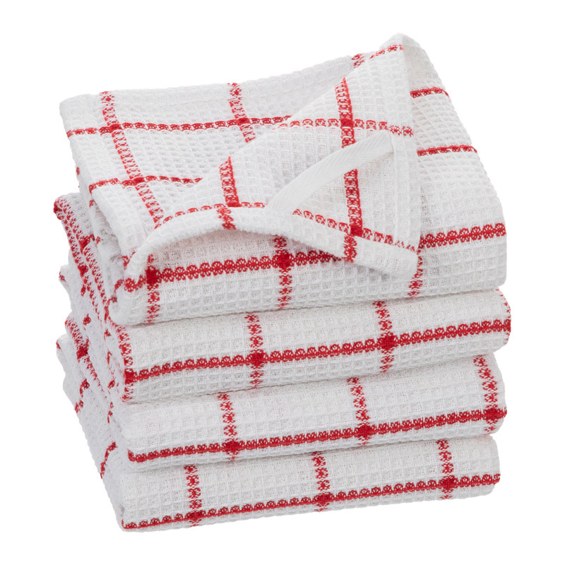 Serviette de cuisine solo gaufres, Rouge