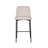 Ery Bar Height Chair Set Of 2, Beige Cushions, Black Metal Frame-118445188