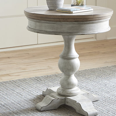 Haylee Round Pedestal End Table