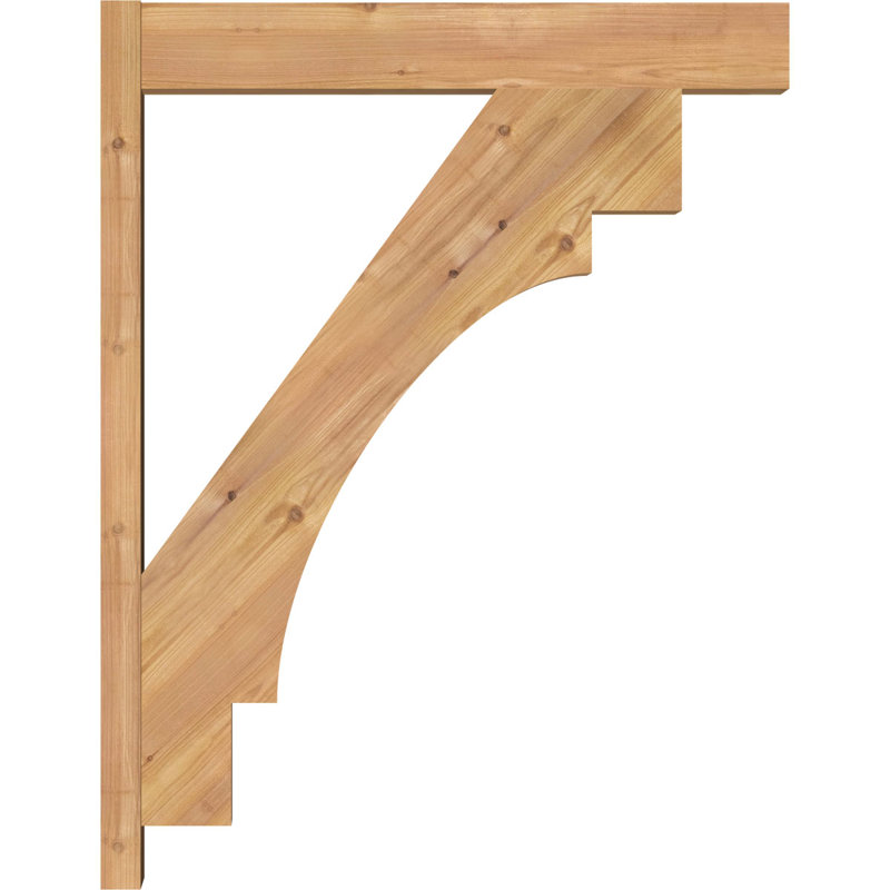 Persienne en bois Merced Block Rustic Timber, P 28 po x H 36 po, Sapin Douglas de 7 1/2 po (lisse)