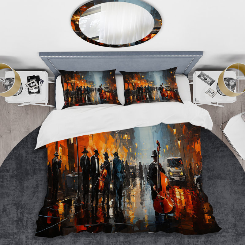Ensemble de housse de couette African American Harlem City - African American Art