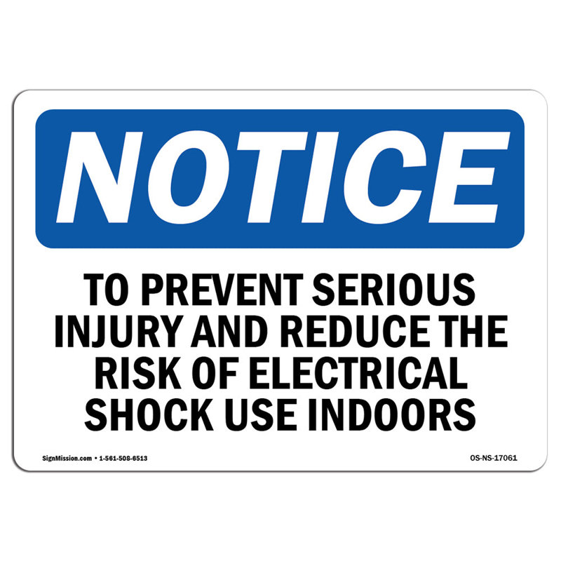 Notice Shock Hazard, 12" x 18"