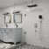 Shower & Tub Systems with 14" Rain Head and High Pressure Handheld, Celling Mount, Rough in-Valve