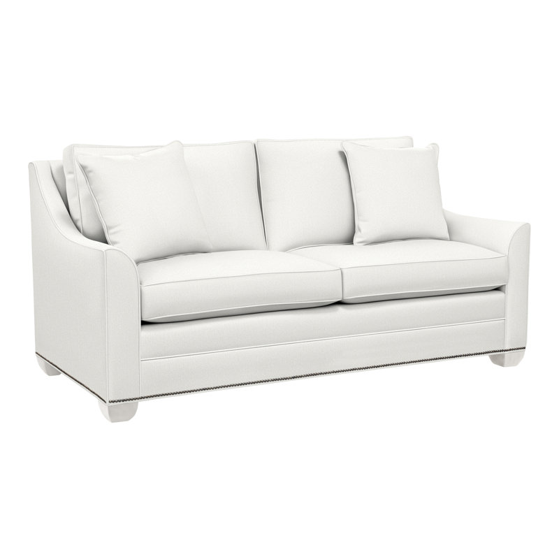 Nicholas Upholstered 77.5'' Sofa, Casa Blanca, Tommy Snow, Yes