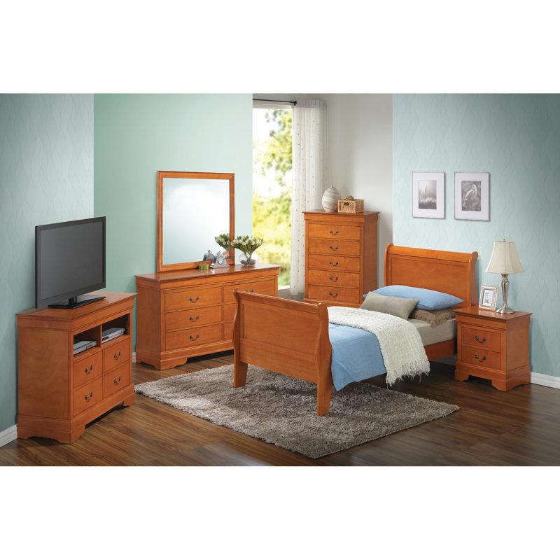 Lit simple avec panneau en chêne - Glory Furniture G3160a-tb Style For In