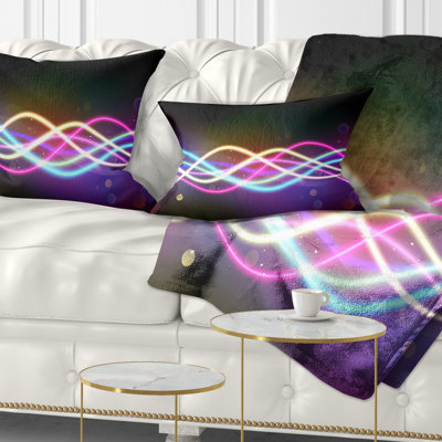 Designart 'Multi coloured Tangled Lines' Abstract Throw Pillow