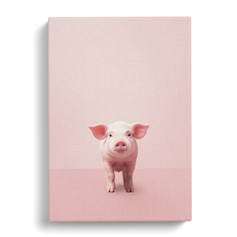 Pig Minimalism No.2 - No Frame Print, 76cm H x 50cm W x 3cm D