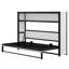 Lit escamotable avec tablettes, lit escamotable en métal au design pliable et peu encombrant