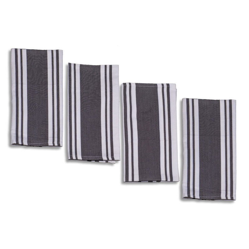 Cotton Stripe Dish Cloth Kitchen Towel, Gray