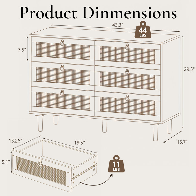 Commode de rangement moderne à 43 tiroirs l 43,3 po