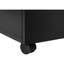 Boîte contemporaine à dossiers roulants, stratifié noir pour armoire de rangement de bureau efficace, tiroirs