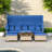 4 Pieces Uv-proof Resin Wicker Patio Sofa Set Included A 4-seat Sofa, 2 Ottomans, A Lifting Table, Retractable Canopy, Cushions And Adjustable Backrest-816908986
