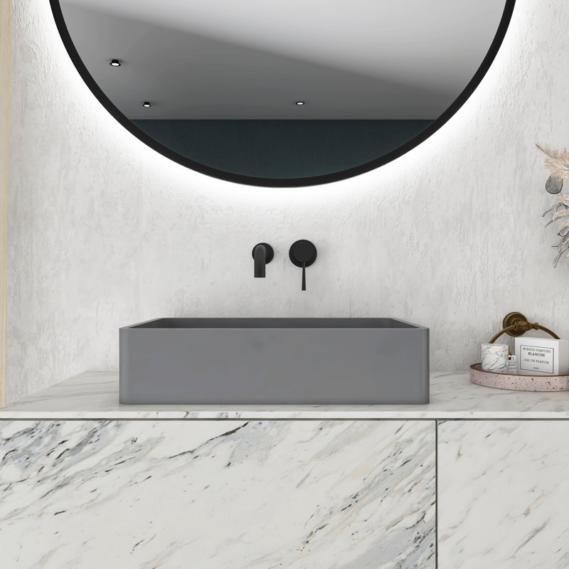 Lavabo de salle de bain en béton, Gris