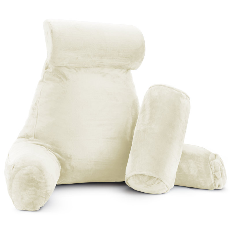 Nestl Reading Back Pillow For Reading & Bed Rest, 22" H x 36" W x 13" D, Off White