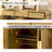 U-Style 59.1'' Farmhouse Sideboard Buffet With 3 Drawers 4 Doors, Adjustable Shelves & Open Storage For Dining Room, Living Room & Entryway