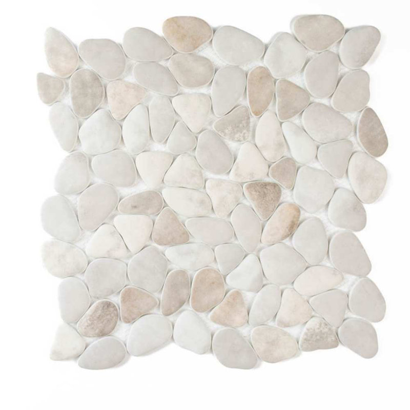 Huron Glass Pebbles Mosaic Tile, Earth Mix