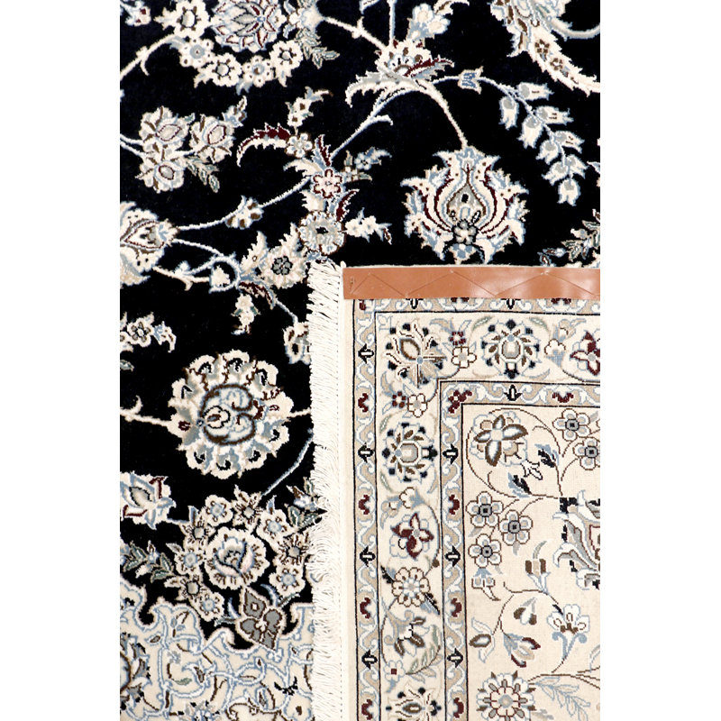 Azerbaijan Hand Knotted Wool Oriental Area Rug in Navy