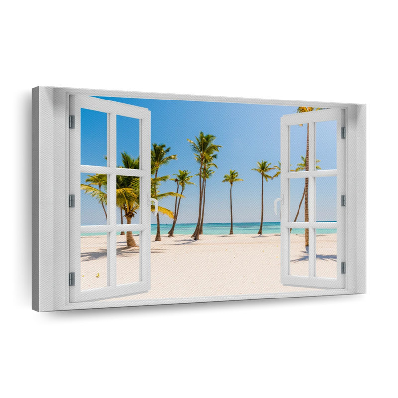 «Window to White Beach», reproduction sur toile tendue, H 8 po x l 12 po x P 1 po