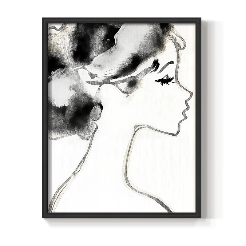 Reproduction encadrée WOMEN Series CLX III - bois massif, H 30 po x l 24 po, Noir, noir, noir, noir