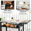 Chariot de barbecue extérieur avec tablette pliable, 46 po x 21,75 po, acier inoxydable, table de préparation, chariot de dessert mobile noir, côté