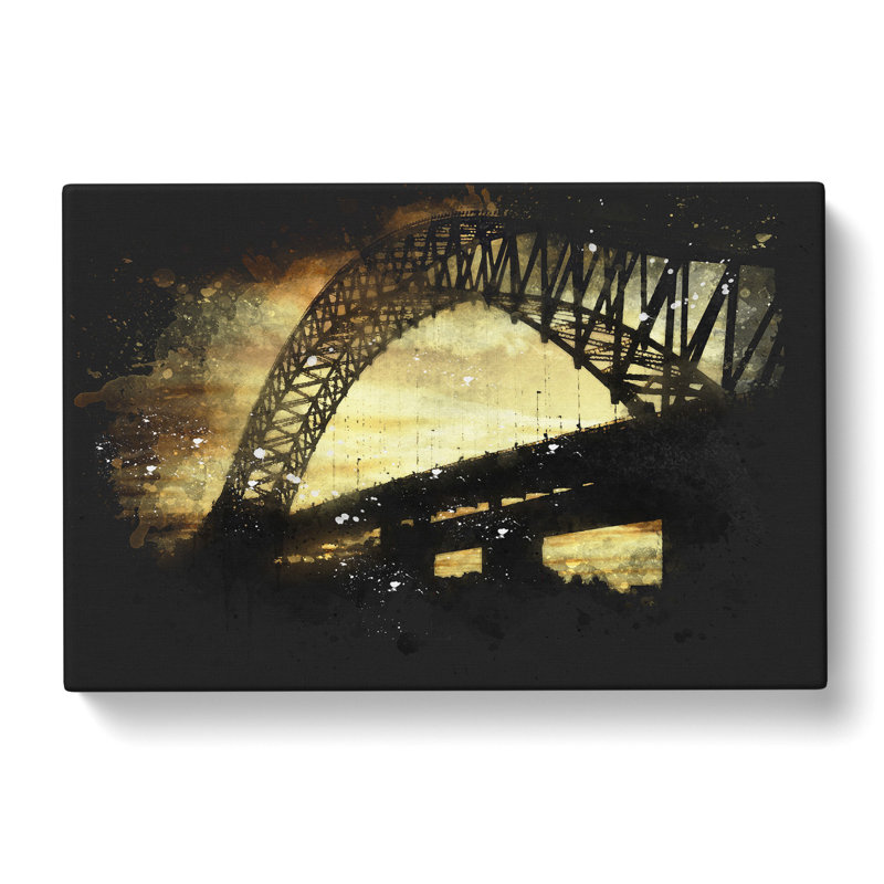 Silver Jubilee Bridge In Manchester - Wrapped Canvas, 40cm H x 60cm W x 3cm D