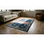 Antique Animal Motif Blue Chinese Saddle Horse Cover Rug