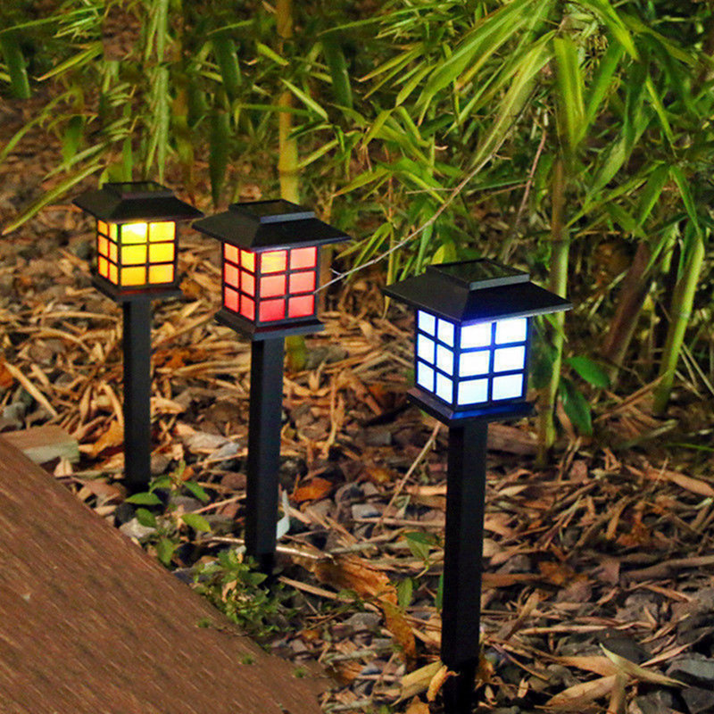 Solar Pathway Lights Multicolor LED Waterproof Garden Landscape Lamp