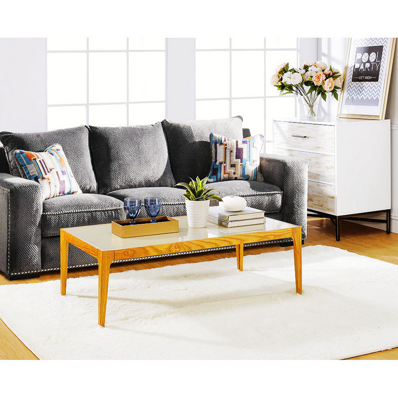 Girlean Coffee Table, Living Room Table, Modern Coffee Table, Rectangle Coffee Table