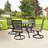 Stainless Steel Outdoor Dining Armchair with Cushions