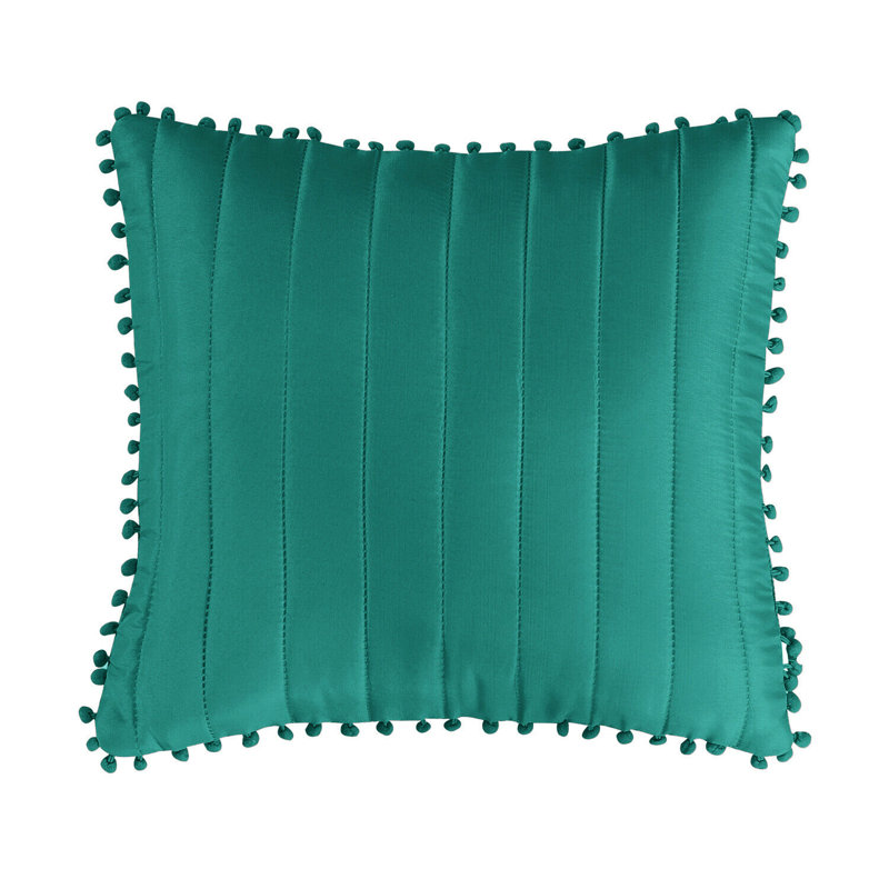Lobel Indoor / Outdoor Striped Square Cushion, Teal