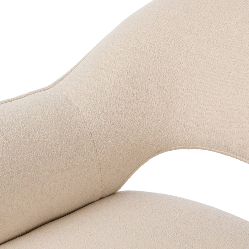 BLYTHE Swivel Armchair, Crypton Wayfarer Snow Polyester