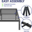 Cadre de lit simple 14 po Ebern Designs Structure de lit plateforme en métal robuste sans sommier-293075608
