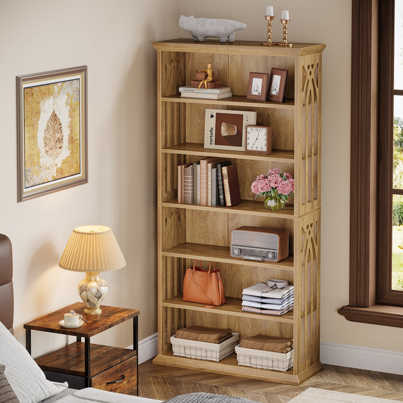 75" Tall Bookshelf For Home Office (set Of 2), Brown