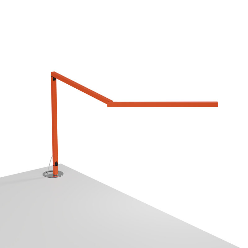 Lampe de bureau Z-Bar Gen 4 avec œillets, 3 500K, H 12,5 po x l 25,6 po x P 3 po, Orange mat
