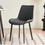 Chaises de salle à manger en cuir de polyuréthane gris et pieds en fer (2 pièces)
