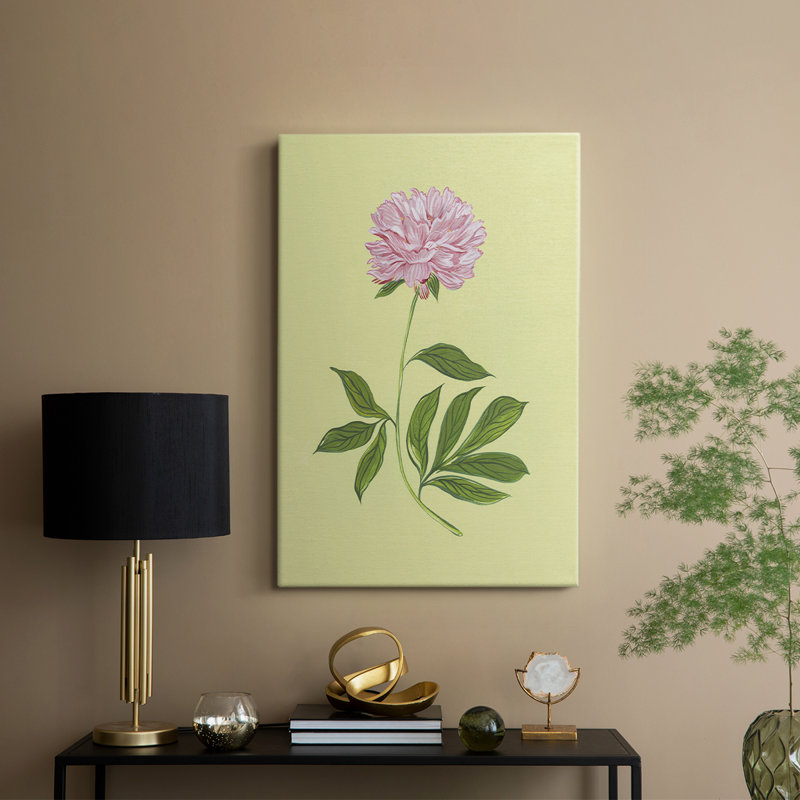 Pivoines en jaune I - galerie Cavas sur mesure, H 18 po x l 12 po