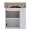 Meuble-lavabo flottant moderne de 21,6 po avec lavabo en céramique - parfait pour les petites salles de bain