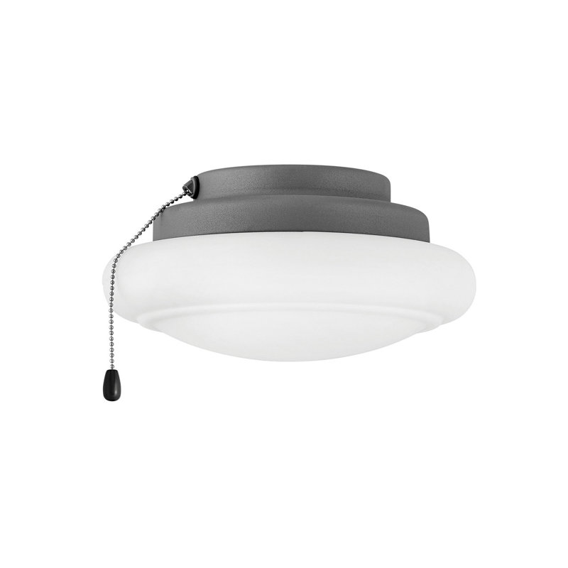 Graphite and Opal Glass LED Ceiling Fan Light Kit