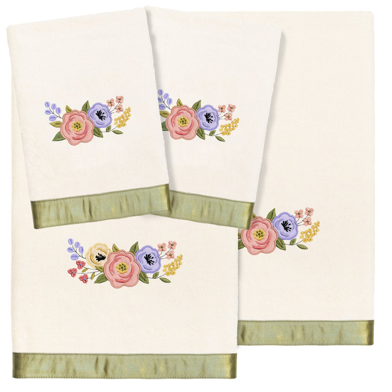 4 Piece 100% Turkish Cotton Towel Set, Beige