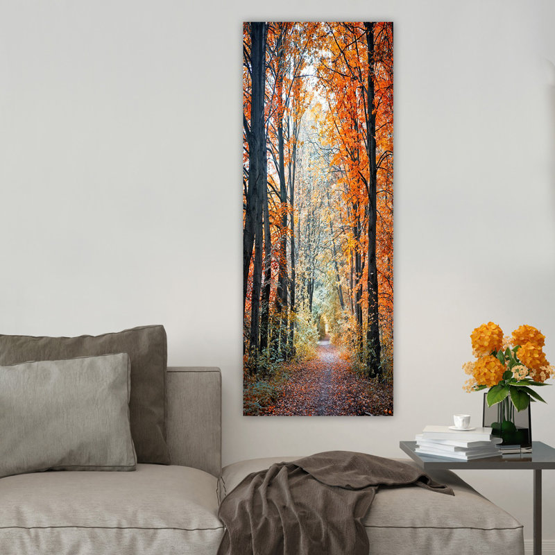 Superbe peinture sur toile décorative, 11,8 po x 31,5 po | 100% toile, encadrée avec un cadre 100% bois (épaisseur: 1,6 po) | Parfait pour la décoration intérieure, le salon et le bureau, élégant et accrocheur